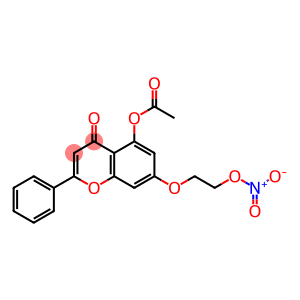 4H-1-Benzopyran-4-one, 5-(acetyloxy)-7-[2-(nitrooxy)ethoxy]-2-phenyl-