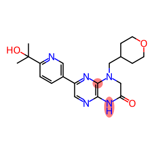 Pyrazino[2,3-b]pyrazin-2(1H)-one, 3,4-dihydro-6-[6-(1-hydroxy-1-methylethyl)-3-pyridinyl]-4-[(tetrahydro-2H-pyran-4-yl)methyl]-