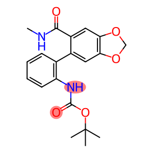 Carbamic acid, [2-[6-[(methylamino)carbonyl]-1,3-benzodioxol-5-yl]phenyl]-, 1,1-dimethylethyl ester (9CI)