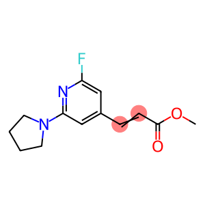 (E)-Methyl 3-(2-fluoro-6-(pyrrolidin-1-yl)pyridin-4-yl)acrylate