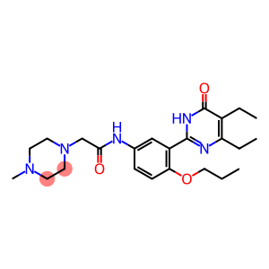 1-Piperazineacetamide, N-[3-(4,5-diethyl-1,6-dihydro-6-oxo-2-pyrimidinyl)-4-propoxyphenyl]-4-methyl-