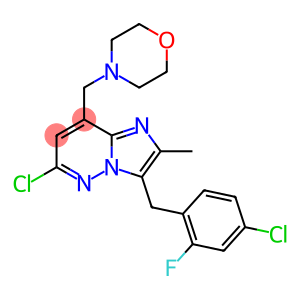 Imidazo[1,2-b]pyridazine, 6-chloro-3-[(4-chloro-2-fluorophenyl)methyl]-2-methyl-8-(4-morpholinylmethyl)-