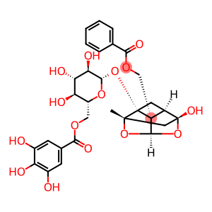 β-D-Glucopyranoside, (1aR,2S,3aR,5R,5aR,5bS)-5b-[(benzoyloxy)methyl]tetrahydro-5-hydroxy-2-methyl-2,5-methano-1H-3,4-dioxacyclobuta[cd]pentalen-1a(2H)-yl, 6-(3,4,5-trihydroxybenzoate)