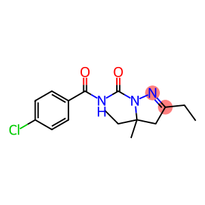 1H-Pyrazole-1-carboxamide, N-(4-chlorobenzoyl)-3,5-diethyl-4,5-dihydro-5-methyl-