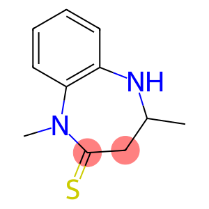 2H-1,5-Benzodiazepine-2-thione,  1,3,4,5-tetrahydro-1,4-dimethyl-