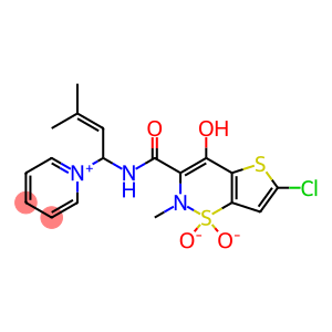Pyridinium,1-[1-[[(6-chloro-4-hydroxy-2-methyl-1,1-dioxido-2H-thieno[2,3-e]-1,2-thiazin-3-yl)carbonyl]amino]-3-methyl-2-buten-1-yl]-,inner salt