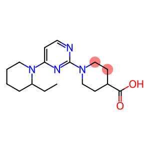 1-[4-(2-Ethylpiperidin-1-yl)pyrimidin-2-yl]piperidine-4-carboxylic acid