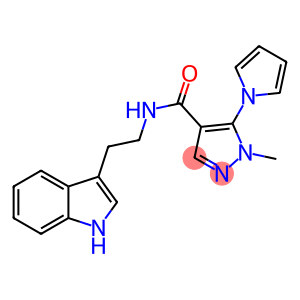 1H-Pyrazole-4-carboxamide, N-[2-(1H-indol-3-yl)ethyl]-1-methyl-5-(1H-pyrrol-1-yl)-