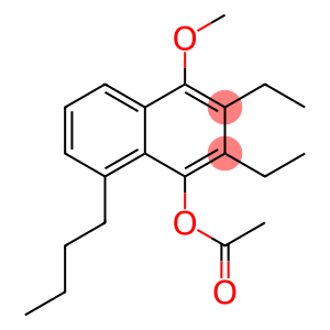 1-Naphthalenol, 8-butyl-2,3-diethyl-4-methoxy-, 1-acetate