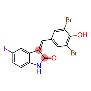 2H-Indol-2-one, 3-[(3,5-dibromo-4-hydroxyphenyl)methylene]-1,3-dihydro-5-iodo-, (3Z)-