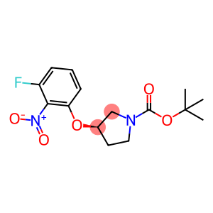 1-Pyrrolidinecarboxylic acid, 3-(3-fluoro-2-nitrophenoxy)-, 1,1-dimethylethyl ester, (3R)-