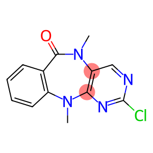 2-chloro-5,11-dimethyl-5H-benzo[e]pyrimido[5,4-b][1,4]diazepin-6(11H)-one