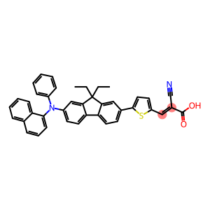 2-Propenoic acid, 2-cyano-3-[5-[9,9-diethyl-7-(1-naphthalenylphenylamino)-9H-fluoren-2-yl]-2-thienyl]-, (2E)-