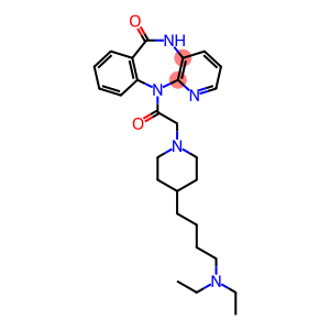11-[[4-[4-(DIETHYLAMINO)BUTYL]-1-PIPERIDINYL]ACETYL]-5,11-DIHYDRO-6H-PYRIDO[2,3-B][1,4]BENZODIAZEPIN-6-ONE