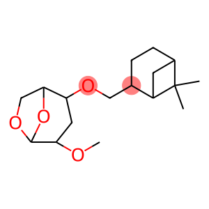 .beta.-D-ribo-Hexopyranose, 1,6-anhydro-3-deoxy-4-O-(6,6-dimethylbicyclo3.1.1hept-2-yl)methyl-2-O-methyl-, 1S-(1.alpha.,2.alpha.,5.alpha.)-