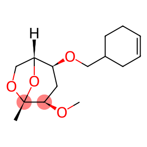 .beta.-D-ribo-2-Heptulopyranose, 2,7-anhydro-5-O-(3-cyclohexen-1-ylmethyl)-1,4-dideoxy-3-O-methyl-