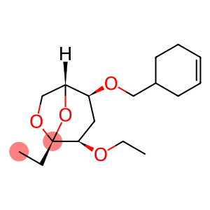 .beta.-D-ribo-3-Octulopyranose, 3,8-anhydro-6-O-(3-cyclohexen-1-ylmethyl)-1,2,5-trideoxy-4-O-ethyl-