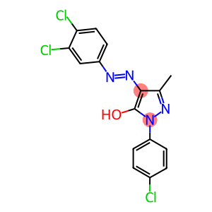 1-(4-chlorophenyl)-4-[(3,4-dichlorophenyl)diazenyl]-3-methyl-1H-pyrazol-5-ol