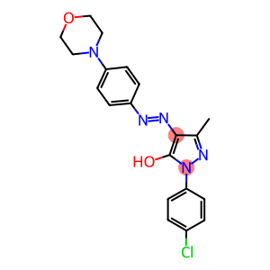 1-(4-chlorophenyl)-3-methyl-4-{[4-(4-morpholinyl)phenyl]diazenyl}-1H-pyrazol-5-ol