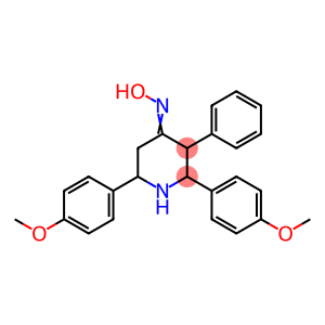 2,6-Bis(4-methoxyphenyl)-3-phenyl-4-piperidinamine oxime