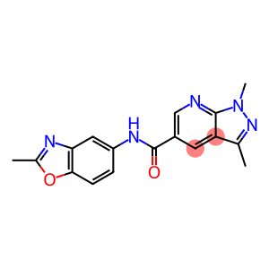 1,3-dimethyl-N-(2-methyl-1,3-benzoxazol-5-yl)-1Hpyrazolo[3,4-b]pyridine-5-carboxamide