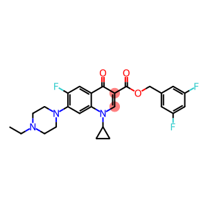 3-Quinolinecarboxylic acid, 1-cyclopropyl-7-(4-ethyl-1-piperazinyl)-6-fluoro-1,4-dihydro-4-oxo-, (3,5-difluorophenyl)Methyl ester