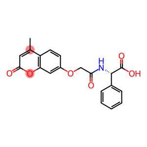 (2S)-2-[[2-(4-methyl-2-oxo-chromen-7-yl)oxyacetyl]amino]-2-phenyl-acetic acid