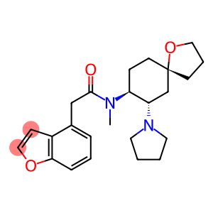 4-Benzofuranacetamide, N-methyl-N-[(5R,7S,8S)-7-(1-pyrrolidinyl)-1-oxaspiro[4.5]dec-8-yl]-, rel-
