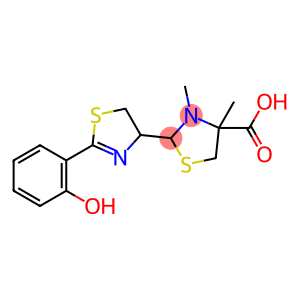 4-Thiazolidinecarboxylic acid, 2-[4,5-dihydro-2-(2-hydroxyphenyl)-4-thiazolyl]-3,4-dimethyl- (9CI)
