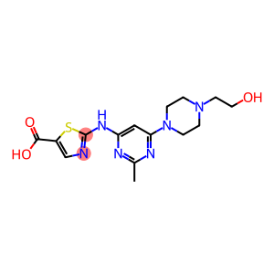 2-[[6-[4-(2-Hydroxyethyl)-1-piperazinyl]-2-methyl-4-pyrimidinyl]amino]-5-thiazolecarboxylic acid