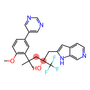 1H-Pyrrolo[2,3-c]pyridine-2-ethanol, α-[2-[2-Methoxy-5-(5-pyriMidinyl)phenyl]-2-Methylpropyl]-α-(trifluoroMethyl)-, (αR)-