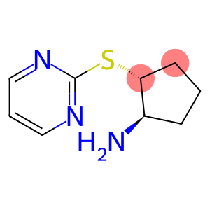 Cyclopentanamine, 2-(2-pyrimidinylthio)-, (1R,2R)-rel-