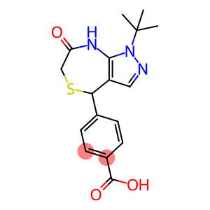 Benzoic acid, 4-[1-(1,1-dimethylethyl)-4,6,7,8-tetrahydro-7-oxo-1H-pyrazolo[3,4-e][1,4]thiazepin-4-yl]-