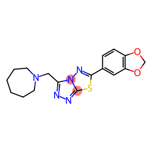 1,2,4-Triazolo[3,4-b][1,3,4]thiadiazole, 6-(1,3-benzodioxol-5-yl)-3-[(hexahydro-1H-azepin-1-yl)methyl]-