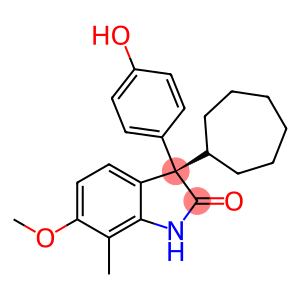 2H-Indol-2-one, 3-cycloheptyl-1,3-dihydro-3-(4-hydroxyphenyl)-6-Methoxy-7-Methyl-, (3S)-