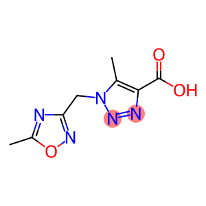 5-methyl-1-[(5-methyl-1,2,4-oxadiazol-3-yl)methyl]-1H-1,2,3-triazole-4-carboxylic acid