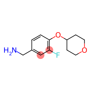 (3-Fluoro-4-((tetrahydro-2H-pyran-4-yl)oxy)phenyl)methanamine