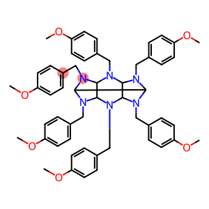 5,2,6-(Iminomethenimino)-1H-imidazo[4,5-b]pyrazine, octahydro-1,3,4,7,8,10-hexakis[(4-methoxyphenyl)methyl]- (9CI)