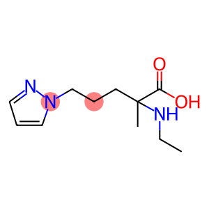 2-(Ethylamino)-2-methyl-5-(1h-pyrazol-1-yl)pentanoic acid