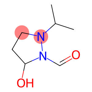 1-Pyrazolidinecarboxaldehyde, 5-hydroxy-2-(1-methylethyl)- (9CI)