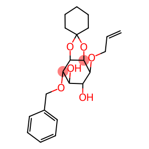 6-(allyloxy)-9-(benzyloxy)-spiro(2,4-dioxabicyclo[4.3.0]nonane-3,1'-cyclohexane)-7,8-diol