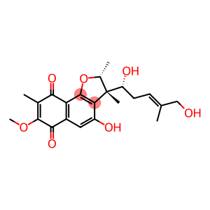 Naphtho[1,2-b]furan-6,9-dione, 3-[(1R,3E)-1,5-dihydroxy-4-methyl-3-penten-1-yl]-2,3-dihydro-4-hydroxy-7-methoxy-2,3,8-trimethyl-, (2R,3S)-