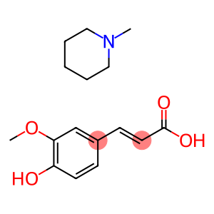 2-Propenoic acid, 3-(4-hydroxy-3-methoxyphenyl)-, (2E)-, compd. with 1-methylpiperidine (1:1)