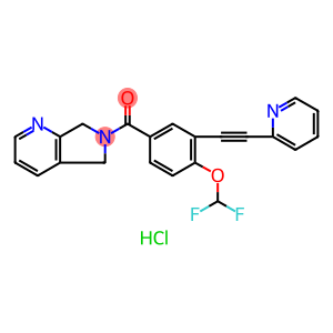 Methanone, [4-(difluoroMethoxy)-3-[2-(2-pyridinyl)ethynyl]phenyl](5,7-dihydro-6H-pyrrolo[3,4-b]pyridin-6-yl)-, hydrochloride (1:1)