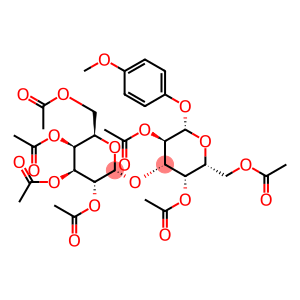 β-D-Galactopyranoside, 4-methoxyphenyl 3-O-(2,3,4,6-tetra-O-acetyl-α-D-galactopyranosyl)-, 2,4,6-triacetate