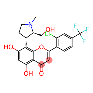 2-[2-chloro-4-(trifluoromethyl)phenyl]-5,7-dihydroxy-8-[(2R,3S)-2-(hydroxymethyl)-1-methylpyrrolidin-3-yl]chromen-4-one