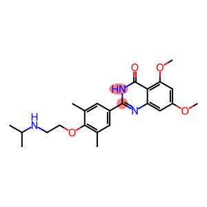 4(3H)-Quinazolinone, 2-[3,5-dimethyl-4-[2-[(1-methylethyl)amino]ethoxy]phenyl]-5,7-dimethoxy-