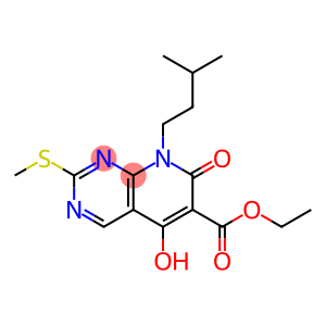 ethyl 5-hydroxy-8-isopentyl-2-(methylthio)-7-oxo-7,8-dihydropyrido[2,3-d]pyrimidine-6-carboxylate