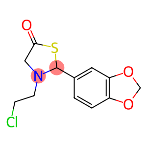 2-(benzo[d][1,3]dioxol-5-yl)-3-(2-chloroethyl)thiazolidin-5-one