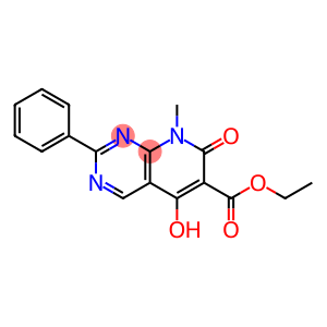 Pyrido[2,3-d]pyrimidine-6-carboxylic acid, 7,8-dihydro-5-hydroxy-8-methyl-7-oxo-2-phenyl-, ethyl ester